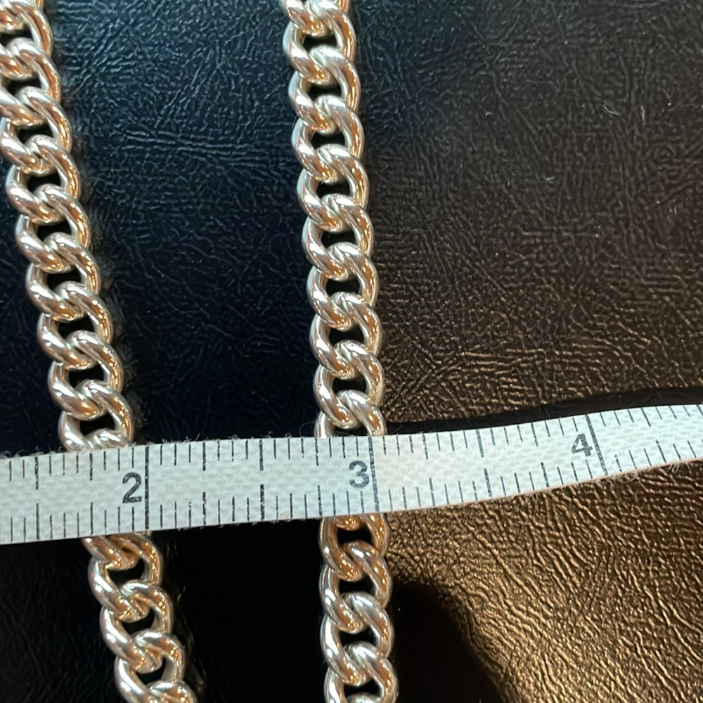 Ralph Lauren thick curb link sterling silver necklace 1990’s - Picture 7 of 7